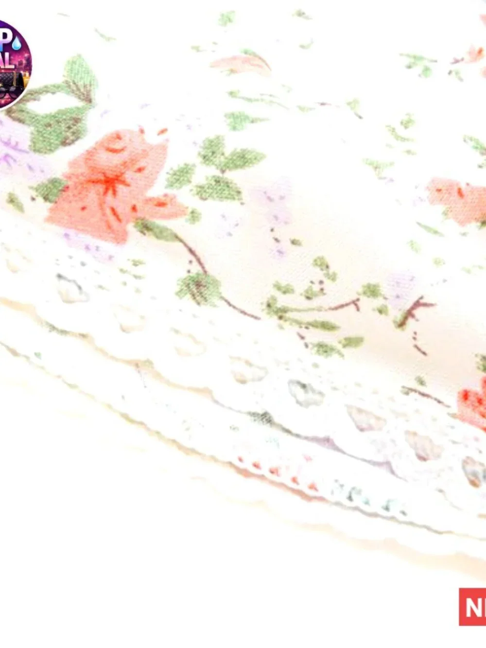 Rayon Blend Hair Bandana Headband with Lace Detail for Girls